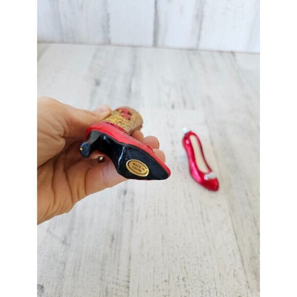 Red boot stiletto shoe ornament high heel Xmas tree - Picture 11 of 11